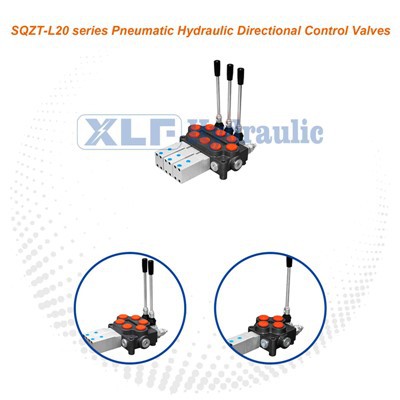 SQZD-L15 Series Pneumatic Hydraulic Directional Control 3 Spool Valve Monoblock